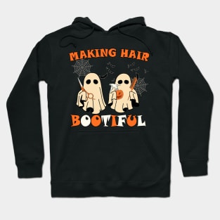 Making Hair Bootiful Funny Scary Ghost Hairdresser Halloween Hoodie